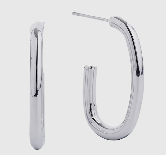 white gold hoop earrings