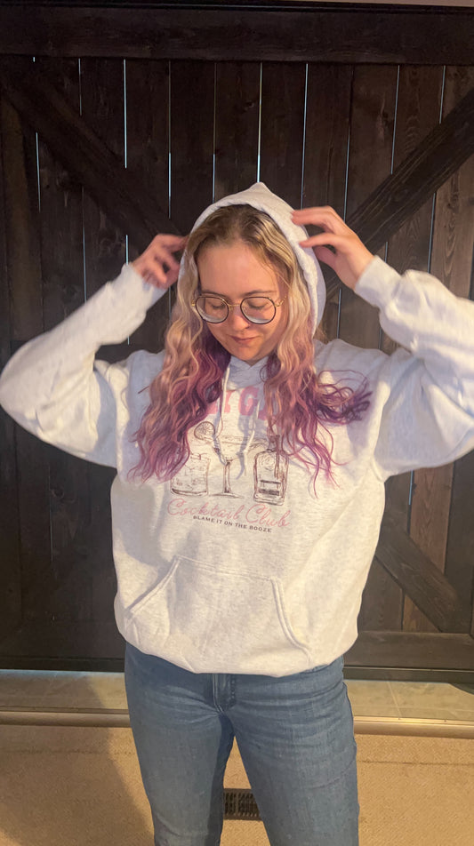 Cowgirl Cocktails - ash hoodie pink&brown