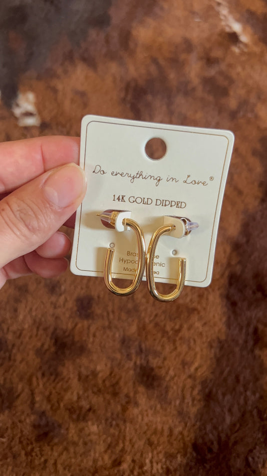 gold hoop earrings