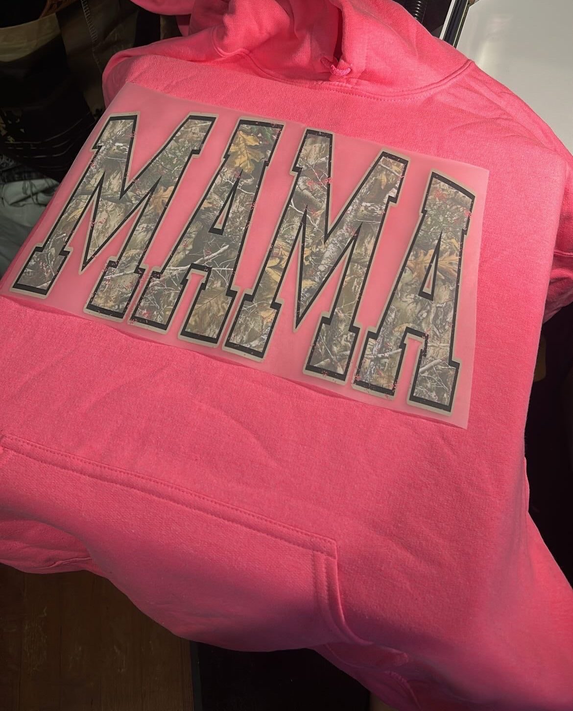 Hot pink camo hoodie