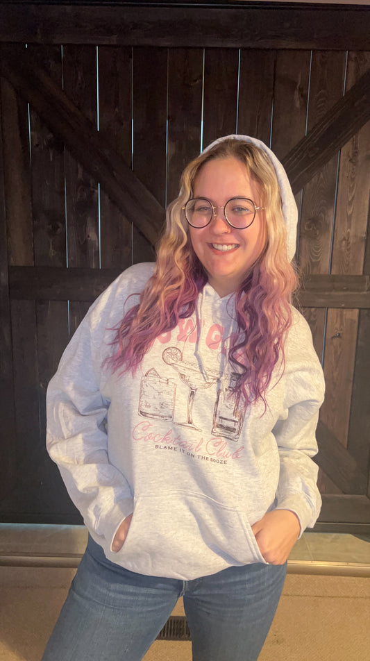 Cowgirl Cocktails - ash hoodie pink&brown