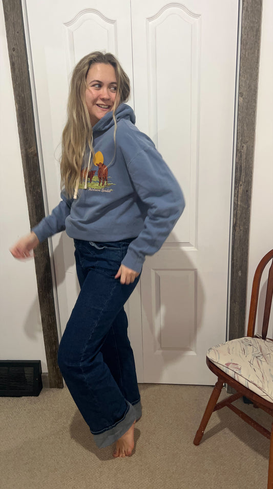 The Red Angus - blue hoodie