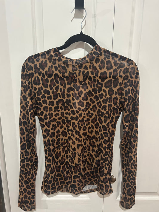 Cheetah Layering Mesh Shirt