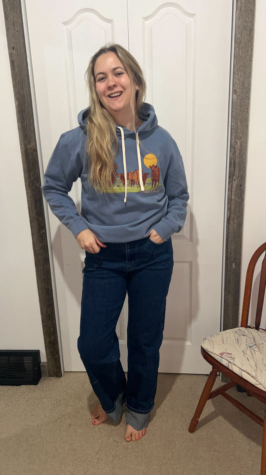 The Red Angus - blue hoodie