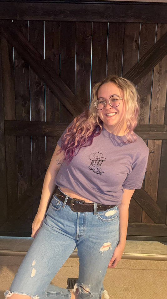 Purple Boots Tee