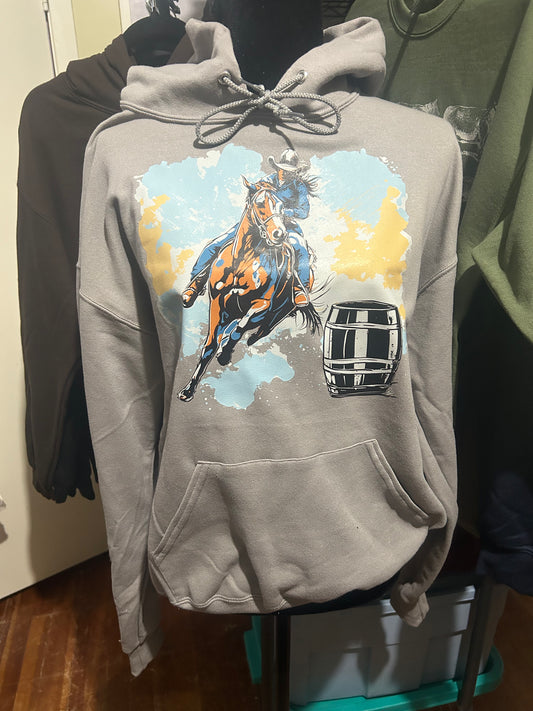Dusty Blue Barrel Racer Hoodie