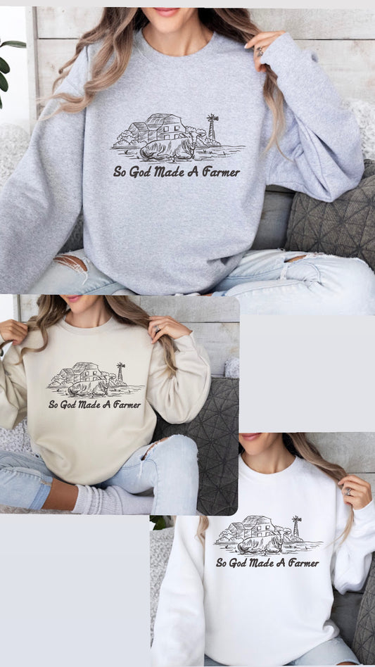 God made a farmer crewneck
