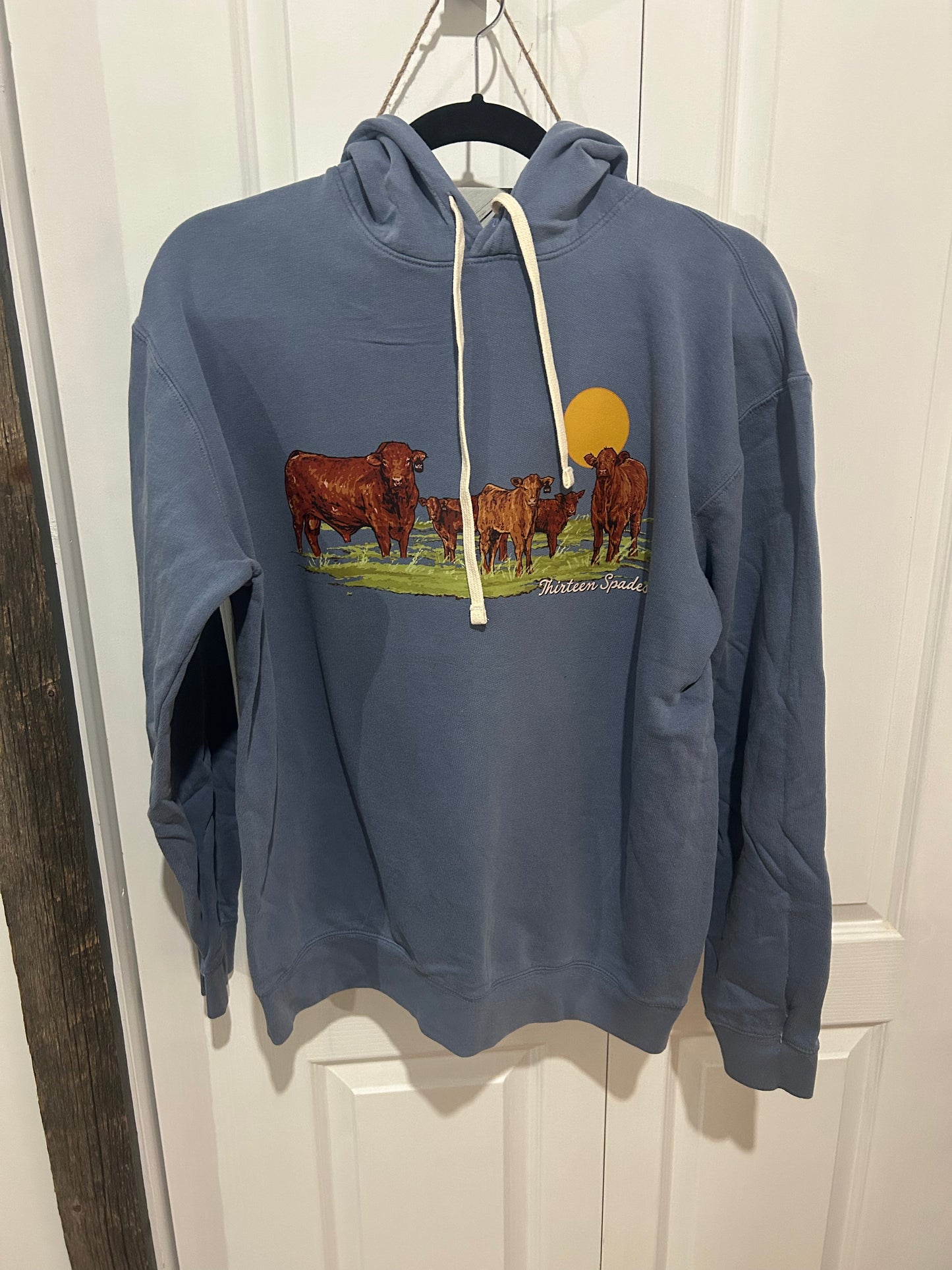 The Red Angus - blue hoodie
