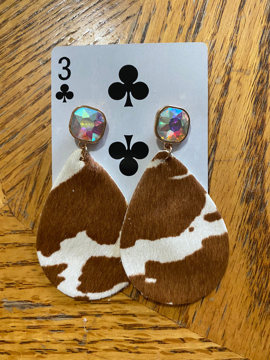 Cowhide earrings