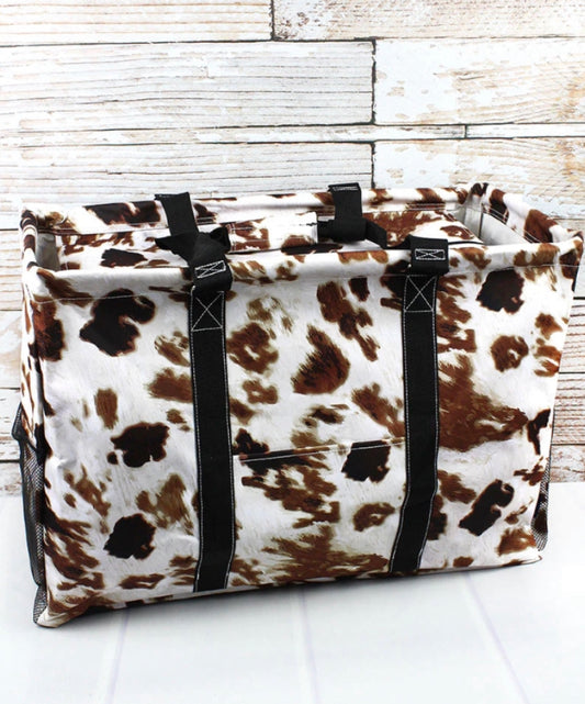 Brown Cowprint carry all bag