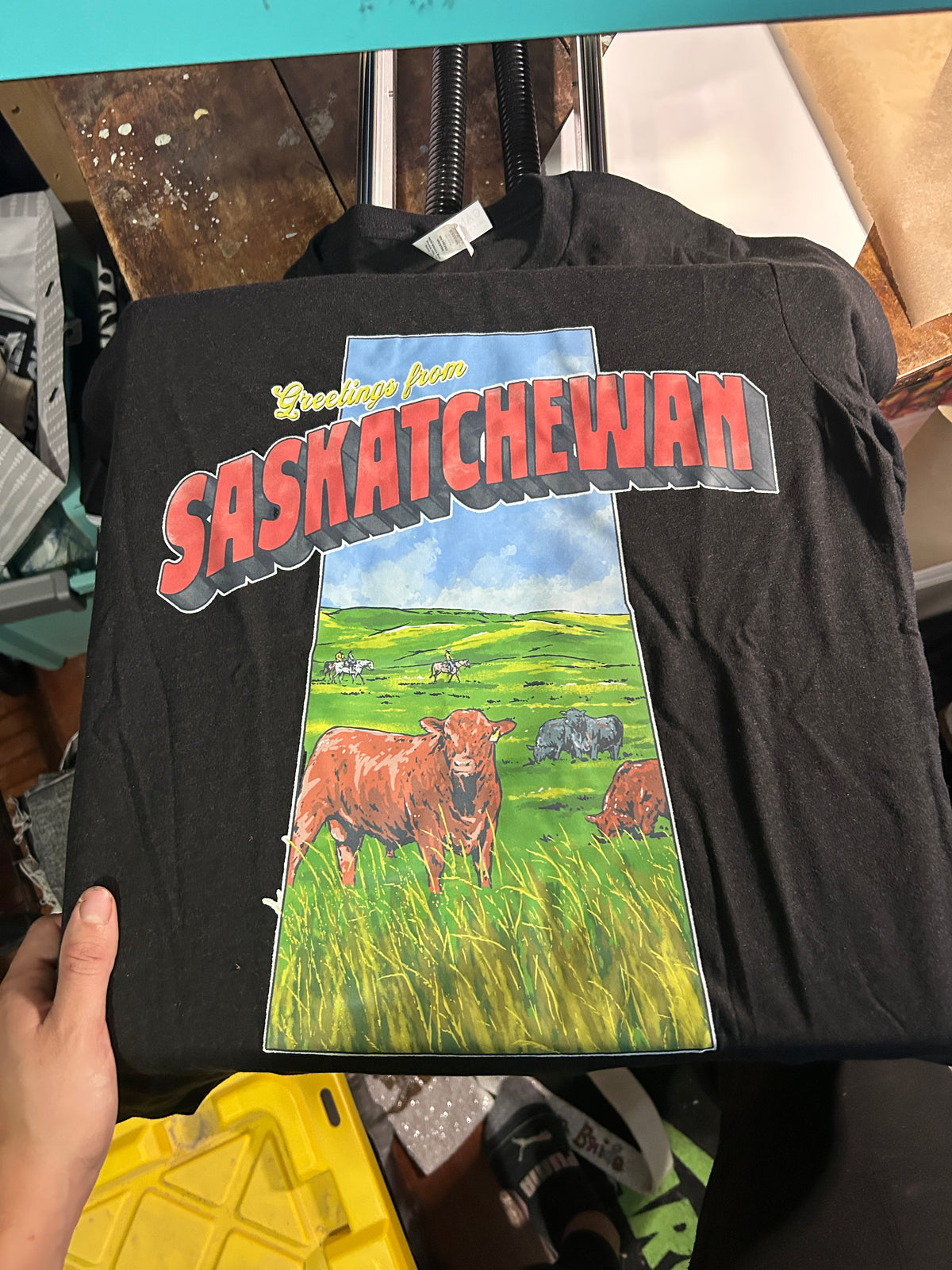 Greetings from Sask tee