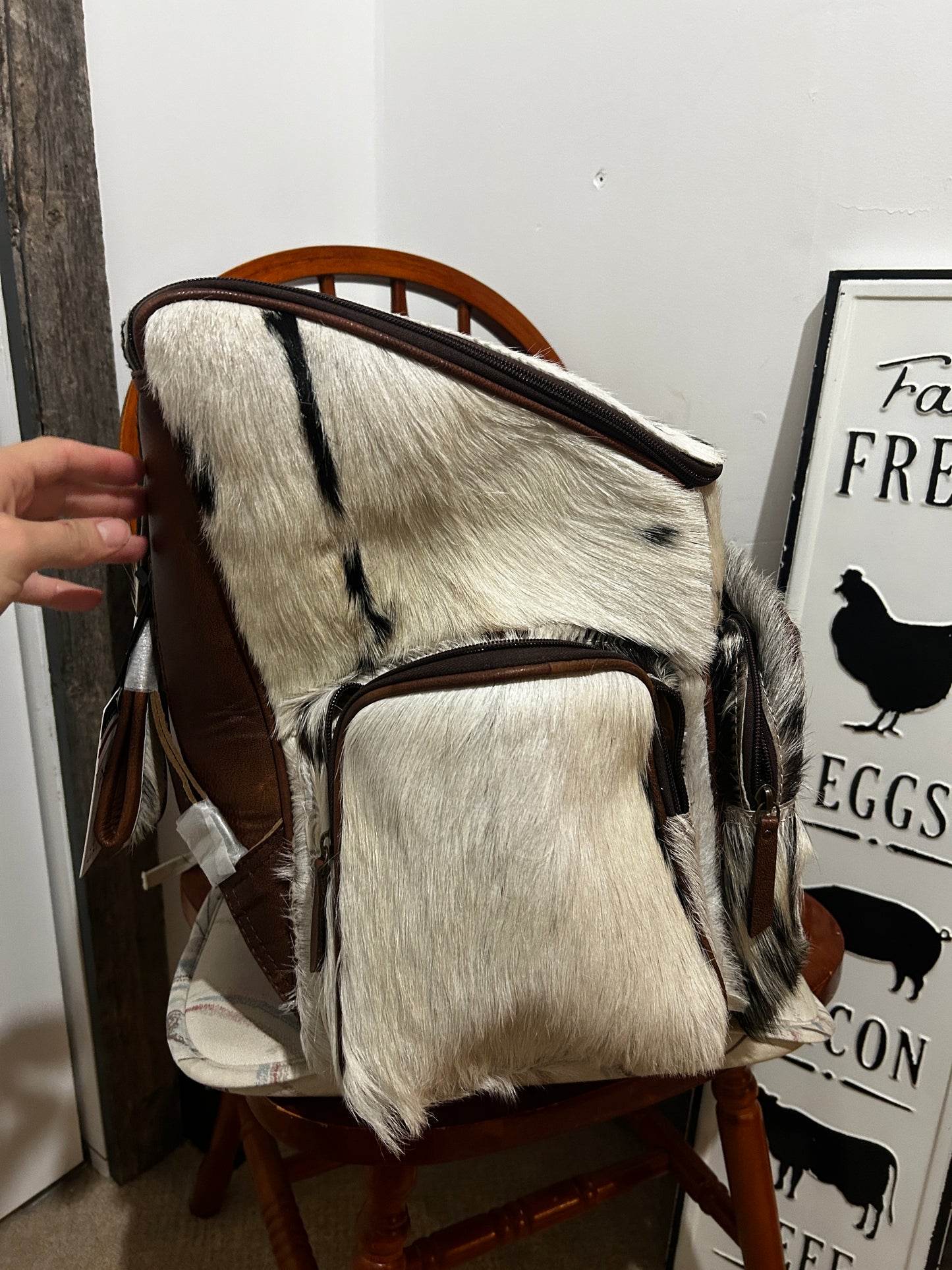 Cowhide backpack #1