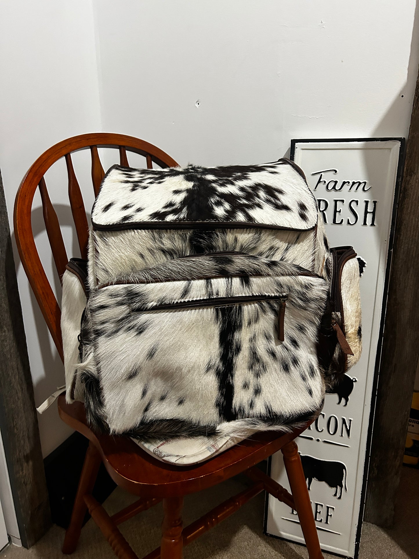 Cowhide backpack #1