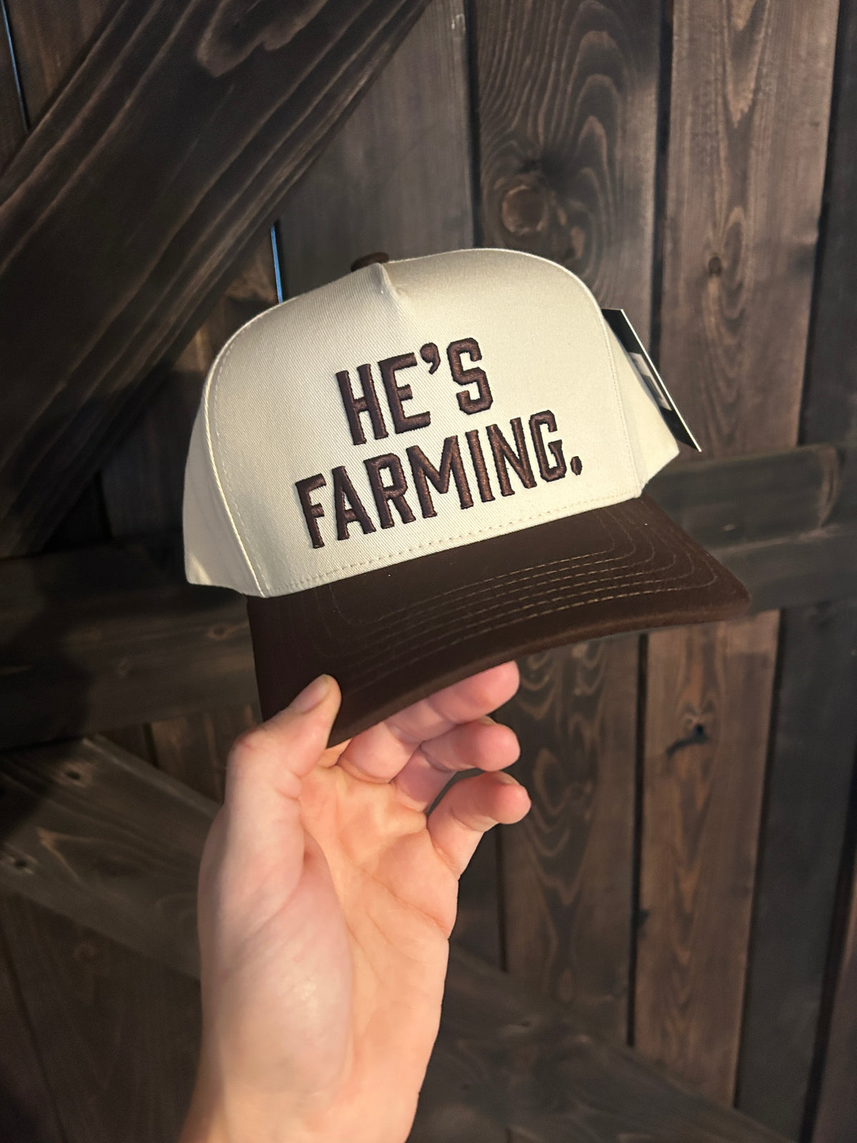 He’s farming hat