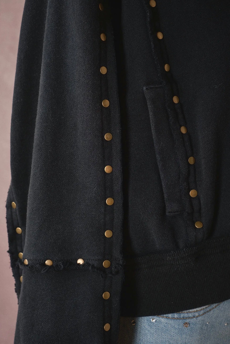 Studded Half Zip sweater