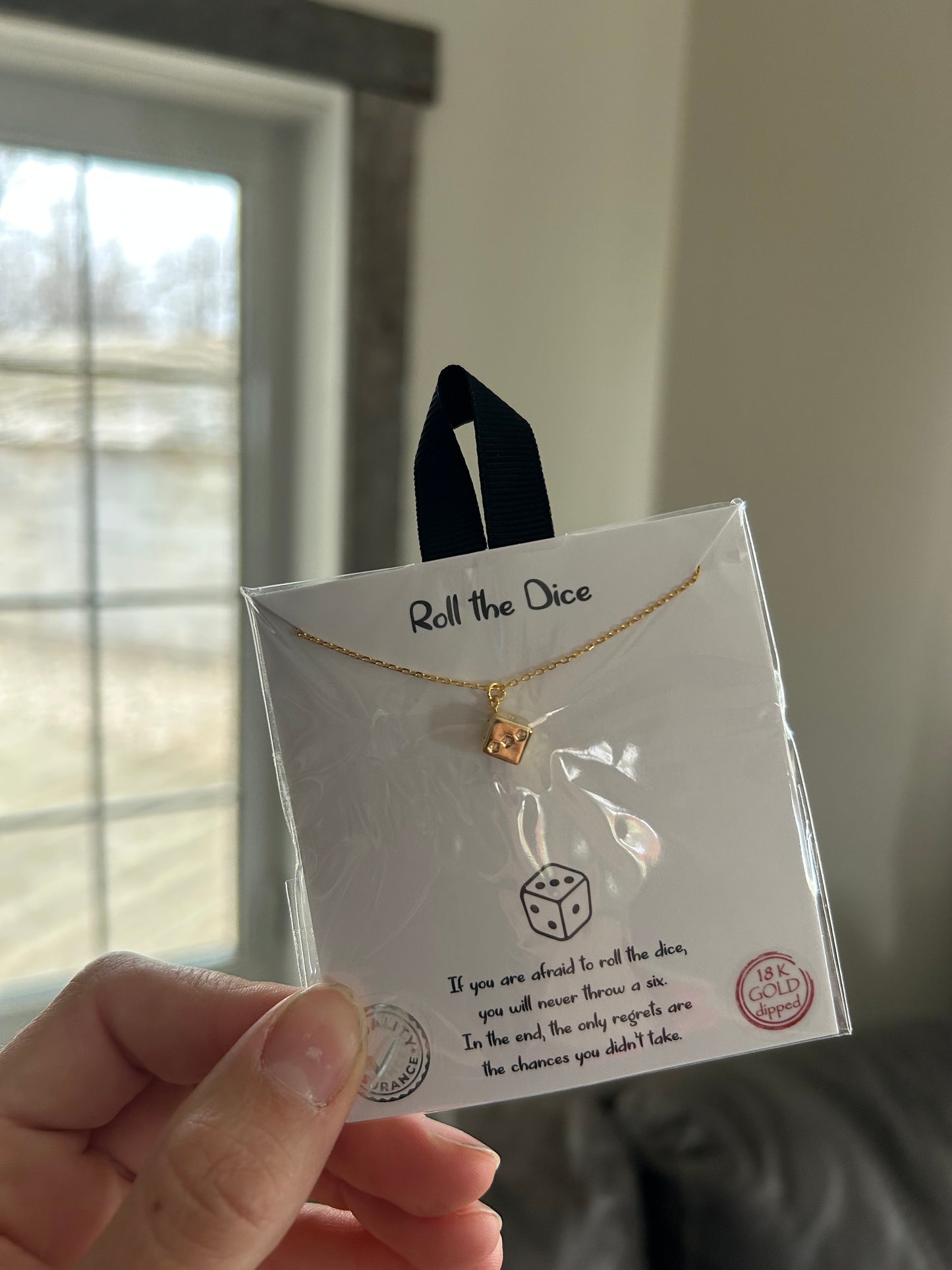 Roll the dice necklace