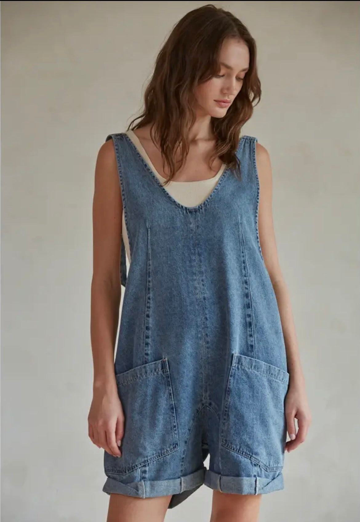 Denim romper