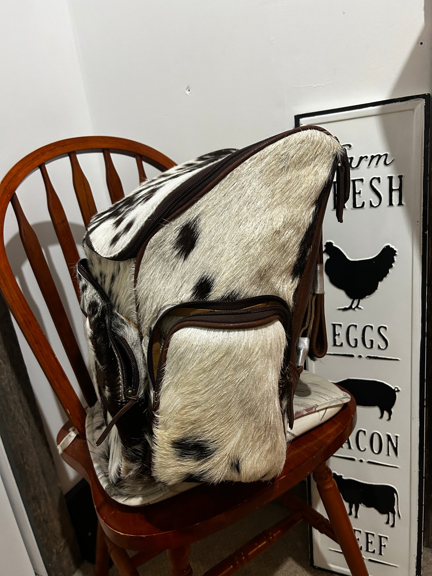 Cowhide backpack #1