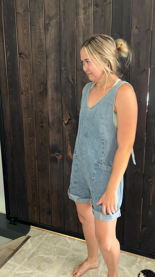 Denim romper