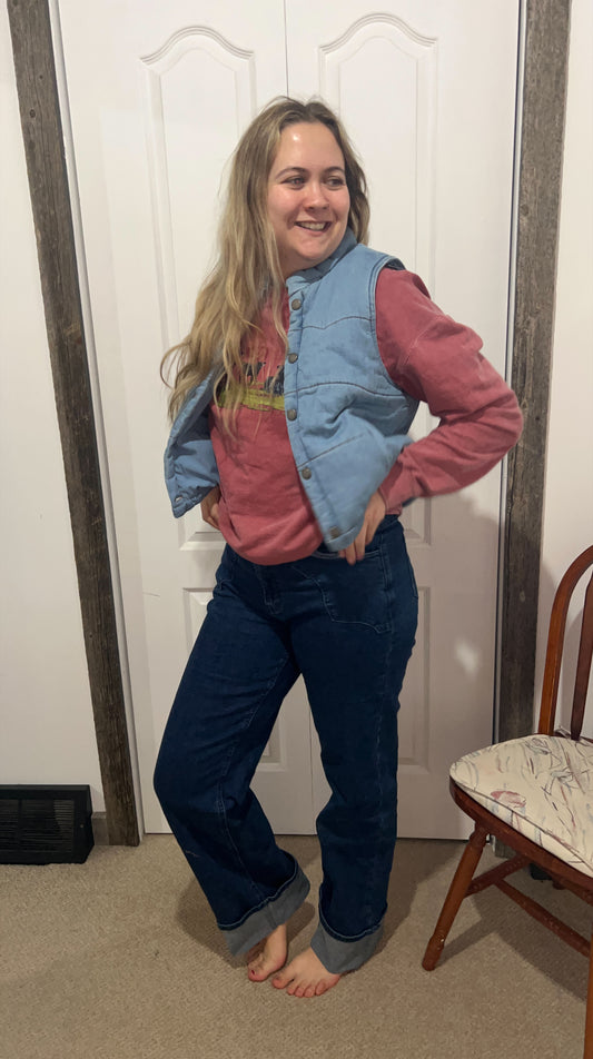 The Denim Puffer vest