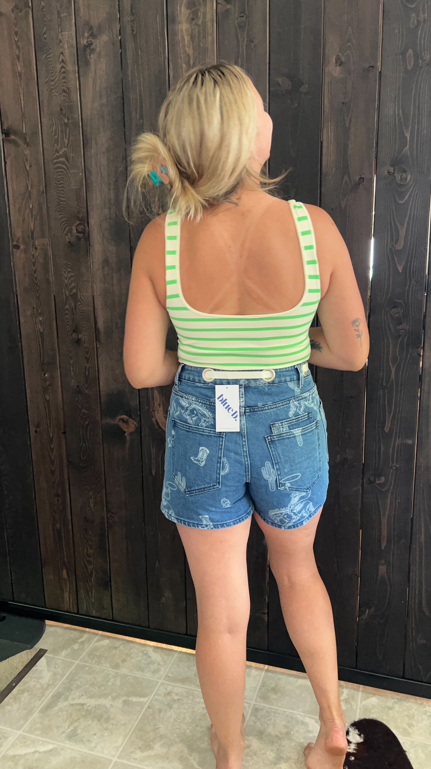 Western tie shorts
